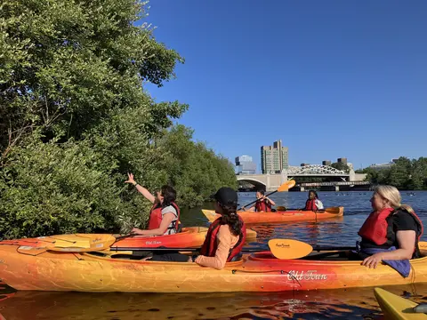 Medicinal plant kayak tour on the Charles
